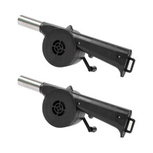 2 Pezzi Ventilatore per Barbecue Manuale Ventilatore per Barbecue All'Aperto Picnic Manovella Manuale Grill Ventilatore per Barbecue Soffietto