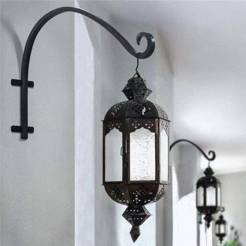 Suporte de Planta Suspenso Resistente de 2 Peças, Suporte de Suspensão Curvo de Parede Externa de 16 Polegadas para Pendurar Cesta de Flores, 1