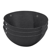 3 Piezas Forros para Cestas de Flores Colgantes Forros de Tela para Plantas Colgantes Forros para Maceteros Redondos Forros de Fieltro Negro No Tejido