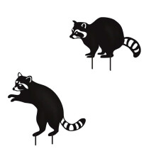 Metall-Tier-Gartenstatuen-Pfähle, Schwarze Tiersilhouette-Tiere, Dekorative Gartenpfähle, Tierstatuen für Außenbereich