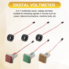 AC Volt Amp Meter, AC 20-500 V 0-100 ein  Multimeter LED Dual Display Voltmeter Amperemeter Spannungs- und Strommessertester