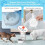 4-Pack Utbytesfilter för 3,6L/4,6L/6L/8L Heavy Force Pet Water Dispenser, Byte Av Vattenfilter för Hundar, (1 Borste) 5