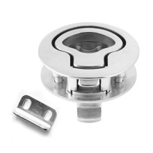 Marine Grade Stainless Steel 316 NO Key Flush Boat Marine Flush Pull Latches Slam Lift Handle Deck Hatch