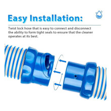 Pour Système de Piscine Mx6 Mx8 R0527700 Tuyau de Verrouillage pour Nettoyeur de Piscine Tuyau de Nettoyage de Piscine, Bleu