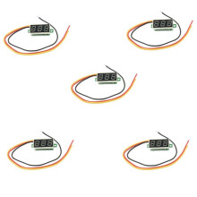 5X  Digital Voltmeter  0-100V LED-Anzeige Spannungsmesser 3-Digital mit 3 Drähten Rot