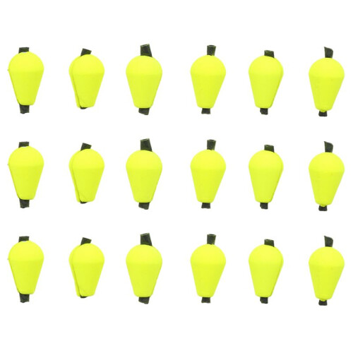18Pcs Fly Fishing Float Strike Indicators Foam Yellow