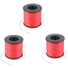 3X 500M 100LB 0.5mm Super Strong Braided Fishing  PE 4 Strands Color:Red