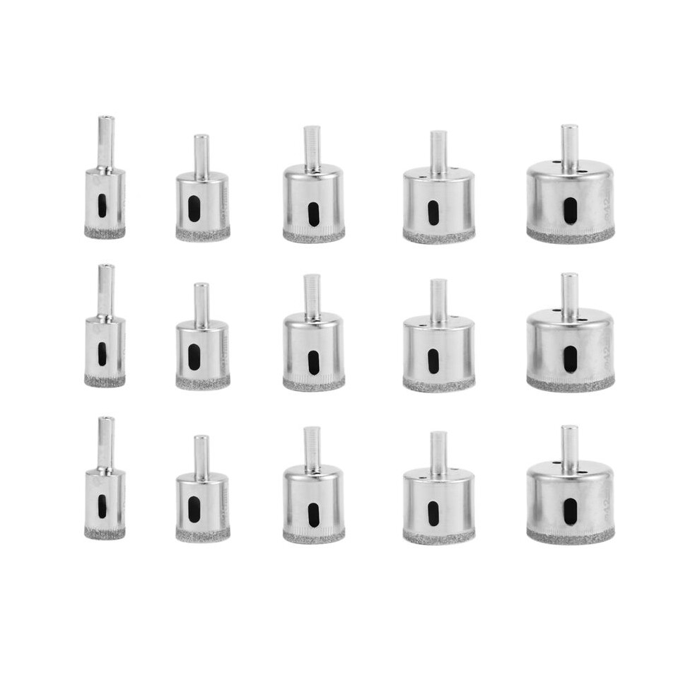 15X 20-42Mm Diamond Hole Saw Drill Bit Set For Tile Glass Marble Granite Cutting 6032756147207