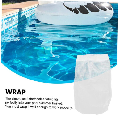 Skimmer-Korbbeutel für Schwimmbäder, Elastischer Filter, Weiß, Elastizität, Splitter, Pool-Skimmernetz, Feinmaschiger Netzbeutel 2