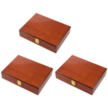 3X Vintage Boite de Vitrine En Bois Presentoir A Bijoux Affichage pour Bagues Boucles D'Oreilles Boutons de Manchettes