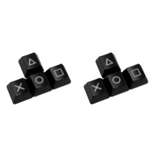 2X Keys Cap  Down ,Mechanical Keyboard Pbt Keycap Ps4 Button Key Wasd Dye Sub Tech R4 R3 R2 R1-Black