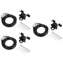 3X RB-400 Car Antenna Mount Bracket + 5M PL259 Connector Extend Cable Feeder Cable for Mobile Radio TH-9800