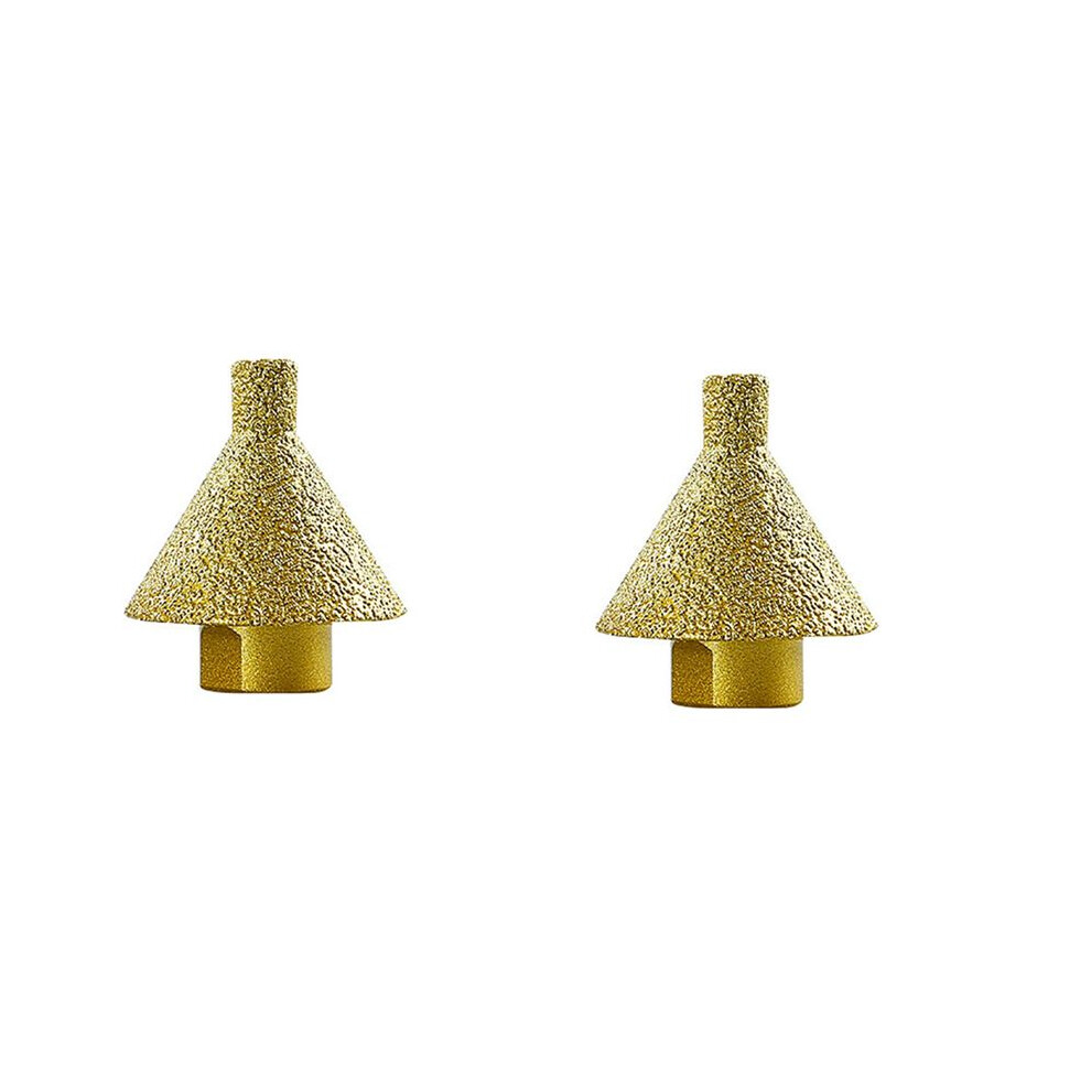 2X M10 Diamond Beveling Chamfering Bit Hole Drill Reaming Cone Carve Polish Grinding Wheel 45Mm 6032251538722