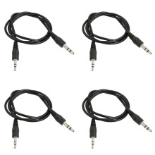 4pcs 20 Inch Long 2.5mm Male to 3.5mm Male Audio Adapter Cable