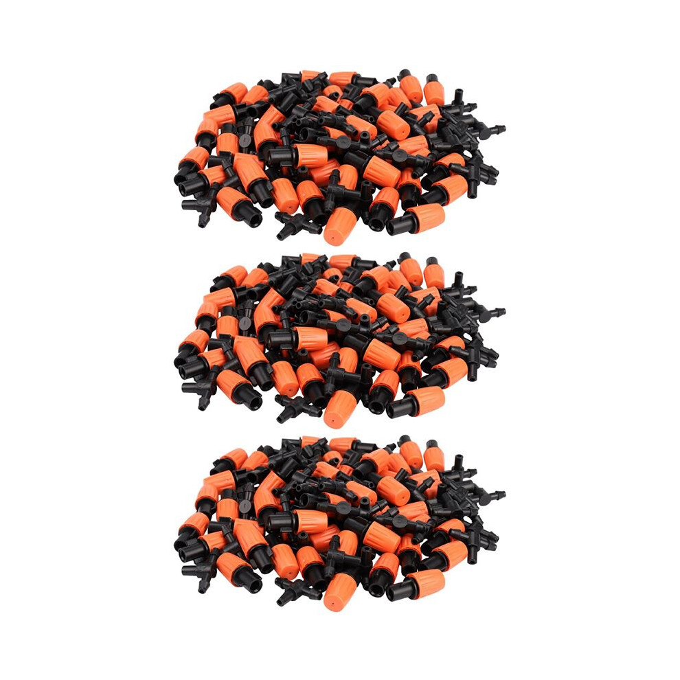Semoic 150Pcs Adjustable Garden Irrigation System Watering Sprayer Misting Nozzles Sprinkler Heads With Barbed Tee Connectors