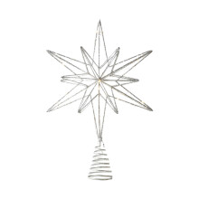 LED Light-Up Christmas Tree Topper Star, Iron Craft, Battery-Operated, Illuminated Decoration – Compatible with All Trees