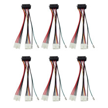 6x 20Pin ATX na 2-Portowy 6Pin AT PSU Konwerter Kabel ZasilająCy 20-Pinowy Kabel ZasilająCy ATX na AT 20Cm dla 386 286 486 586 Starego Komputera