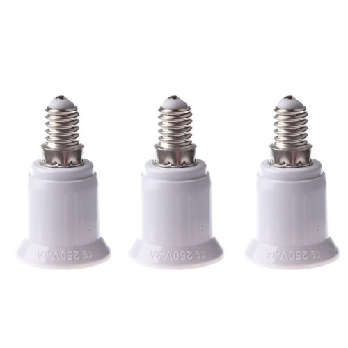 3X E14-E27 LED Lampe Vis Ampoule Socket Adaptateur Convertisseur