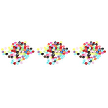 300Pcs 8mm Mixed Color Round Shape Resin Buttons Sewing Accessories