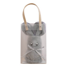 Bunny Design Bath and Face Towel Set - Soft High Density Velvet Absorbent Towels with Wrapped Edge, Good Gift for Wedding Valentine's Day or New Year