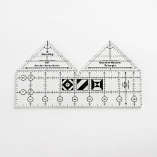 90 Acrylic Sewing Ruler with Double Strip & Non-Slip Grid – Compatible with Quilting, Clothing Design