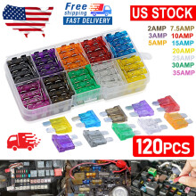 120Pcs Car Blade Fuse Assortment Assorted Kit Blade Set Auto Truck Automotive