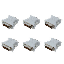 6X Semoic Dvi Stecker Adapter (Dvi-D 24 1) auf Buchse Vga (15-Polig)
