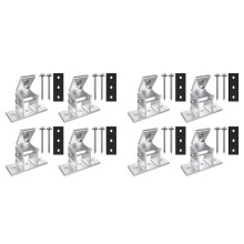 8 Pack Solar Panel Holders, Roof Hooks, 10-60 Attachment Solar Module, Adjustable Pv Module Holder for Solar Panel