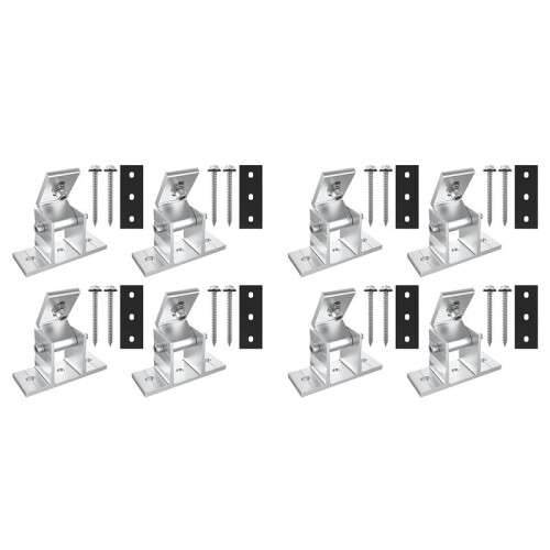 8 Pack Solar Panel Holders, Roof Hooks, 10-60 Attachment Solar Module, Adjustable Pv Module Holder for Solar Panel