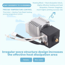 For 3 V3 SE Hotend Kit 260 High Temperature Hotend Replacement 0.4mm Nozzle for 3 V3 SE 3D Printer