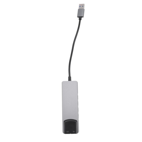 2X 6-In-1 Computer Sound Card 5.1 USB External Sound Card Multi-Function Audio Converter for Notebook Aluminum 2
