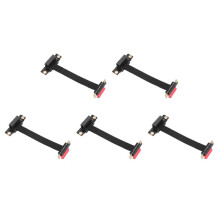 5X PCIE X1 Riser Cable Dual 90 Degree Right Angle PCIe 3.0 X1 to X1 Extension Cable 8Gbps PCI Express 1X Riser Card