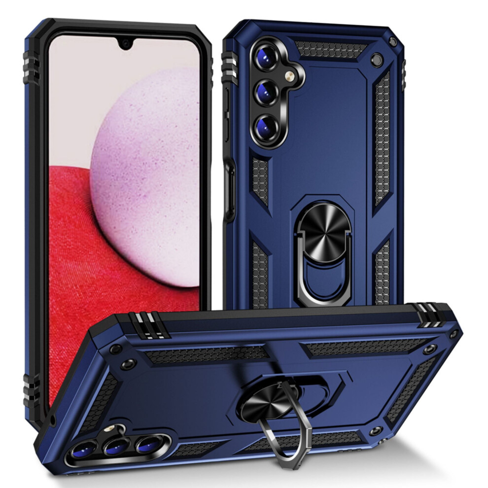 Compatible With Samsung Galaxy A14 5G Case, Military-Grade Shockproof Cover With 360 Rotating Kickstand - Blue 9365509651131