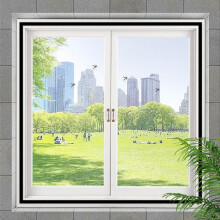 Easy Install Mosquito Screen Net for Windows No Drill Hook Loop Tape Removable Washable Mesh for Bug Protection and Ventilation