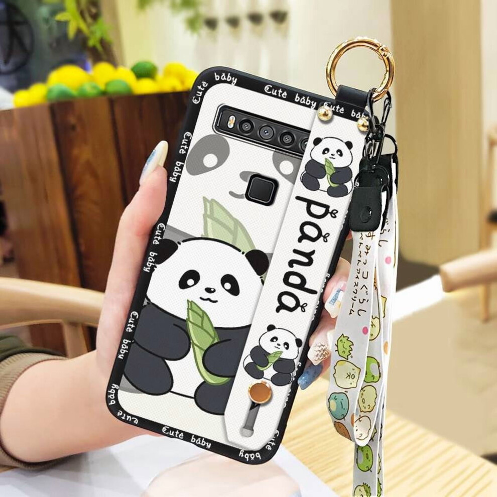 Phone Case Compatible With Tcl 10 5G Uw Â Waterproof, Shockproof, Dirt-Resistant Silicone Wristband Lanyard With Cartoon Ring 9365509652459