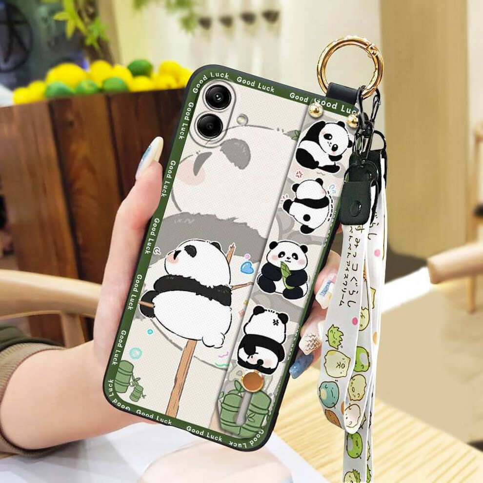 Shockproof Panda Silicone Phone Case For Samsung Galaxy A05/Sm-A055f Â Waterproof, Dust-Resistant With Wristband Ring 9365509652855
