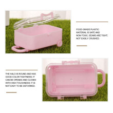 3X Rosa Rullo Viaggio Valigia Scatola di Caramelle Matrimonio Scatola di Caramella Bagaglio Trolley Cassa Della Caramella Giocattolo Piccola