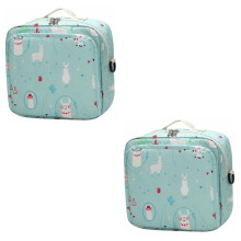 2 Pieces Reusable Diaper Bag with Zipper Large Colorful Storage Bag for Diapers for OntheGo Organization of Supplies
