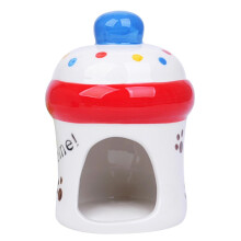 1pc Ceramic Hamster Nest Pot Pet Nest Adorable Feeding White
