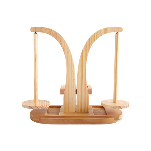Desktop Yarn Thread Spool Stand-Wood color double pallet