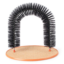 Cat Arch Self Groomer Massager Cat Face Scratcher with Scratching Pad for Indoor Kittens and Small Dogs