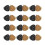Plastic Handheld Fluffier Cheerleader Pompoms with-gold black 1