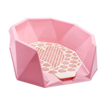 Indoor Dog Potty Keeps Paws and Floors Clean Open Dog Toilet with Access Dog Potty Mesh Pink