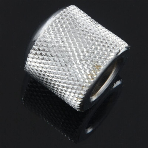12X Guitar Dome Control Knobs for  Tele Replacement, Silver 2