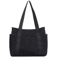 Versatile Large Capacity Maternity Bag for Women Square Tote Oxford Cloth Multiple Pockets Nappy Organizer for Newborn Black
