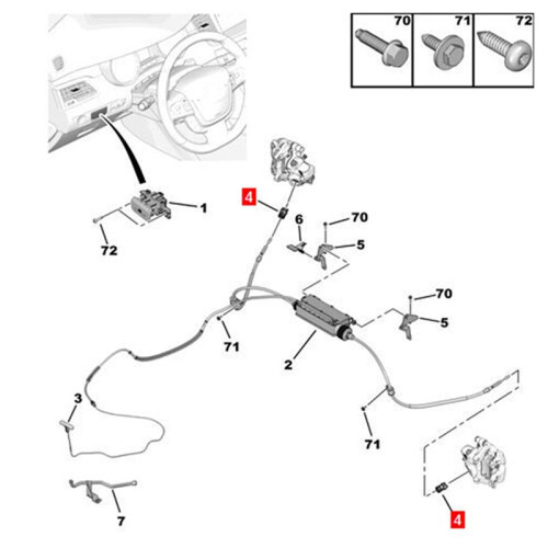 2X Drum Brake Adjuster Cable Guide 471911 for  508  C5 1