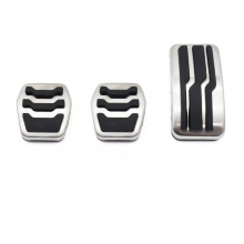 Brake Pedal Pad Cover Universal AntiSlip Metal Rubber Easy Install for Cars and Trucks