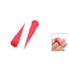 Plastic Tapered Pinhead Glue Dispenser Needle, 25 Gauge, 0.26mm Opening Size, Red (Pack of 2000)