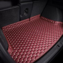 Leather Car Trunk Mat for Kia Ceed XCeed SW GT 20182024, Waterproof Edges Anti Slip Cargo Liner, Wine Red