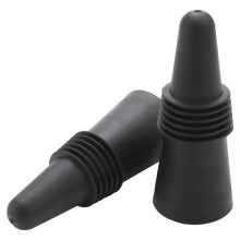 Wine Stoppers (Set of 15), Silicone Wine Bottle Stopper and Beverage Bottle Stoppers, Black